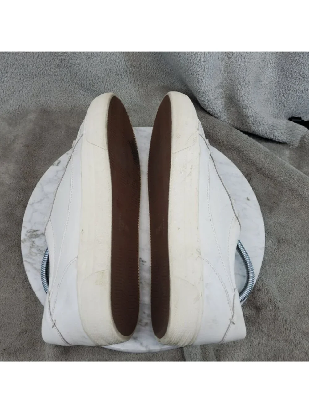 Madewell Shoes Mens 8.5 Womens 10 White Leather Sidewalk Low Top Sneakers *Read*